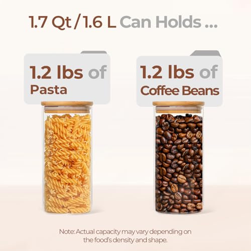 Glass Storage Containers with Lids 1.7 Qt (1.7 Qt x 3)