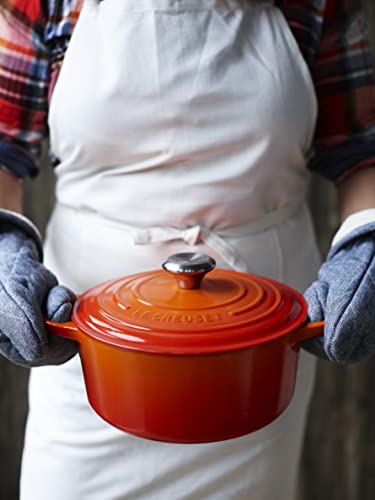 Enameled Cast Iron Round Dutch Oven (Flame / 7.25 Qt)