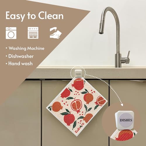 Swedish Dishcloths for Kitchen (Colorful Berries)