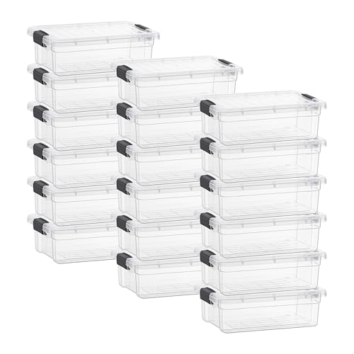 4.5 Quart Clear Plastic Storage Containers with Lids (4.5 Quart)