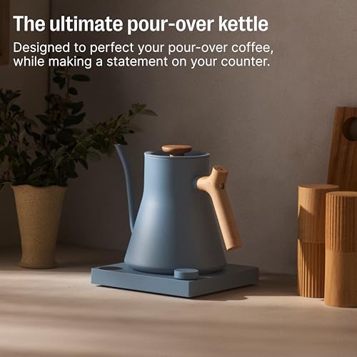 Stagg EKG Pro Gooseneck Electric Kettle (Hazy Blue with Maple Handle / EKG Pro)