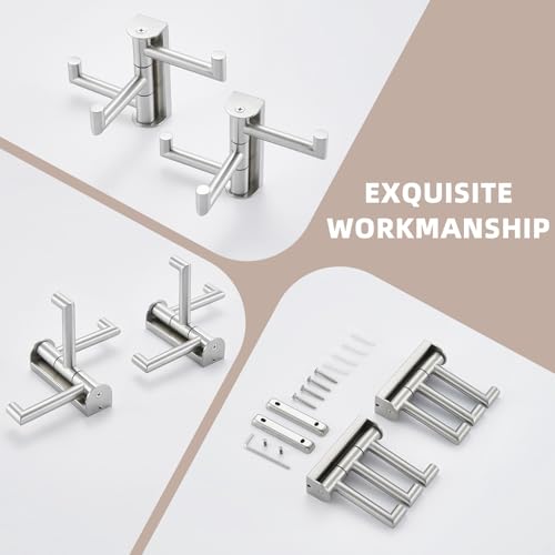 Swivel Towel Hook Brushed Nickel (2 Pack / Brushed Nickel)