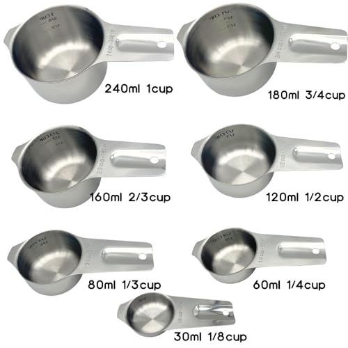 Stainless Steel Measuring Cups and Measuring Spoons 13 Piece Set
