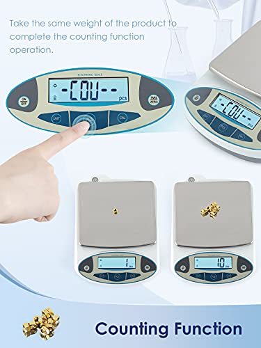 Lab Scale 5kgx0.1g Digital Precision Scale Electronic Balance Laboratory Weighing Industrial Scale Kitchen Counting Scale Scientific Scale Calibrated (5kg / 0.1g)