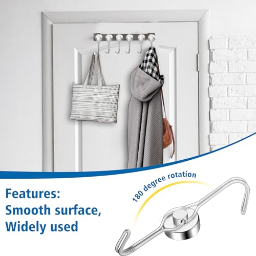 Swivel Swing Magnetic Hooks (12 Count)