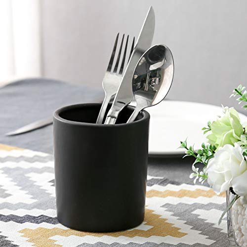Black Ceramic Utensil Holders