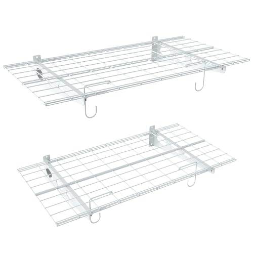 2 Pack Garage Wall Shelves (White / 24*48inch)