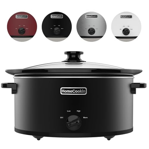 6 Quart Slow Cooker Oval Manual Pot Food Warmer with 3 Cooking Settings