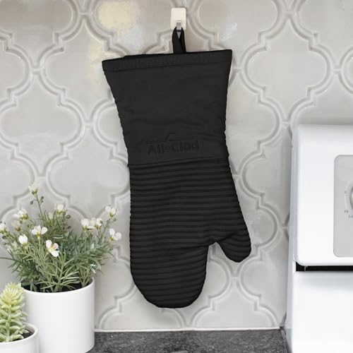 Silicone Oven Mitts (Black / 2 Pack)