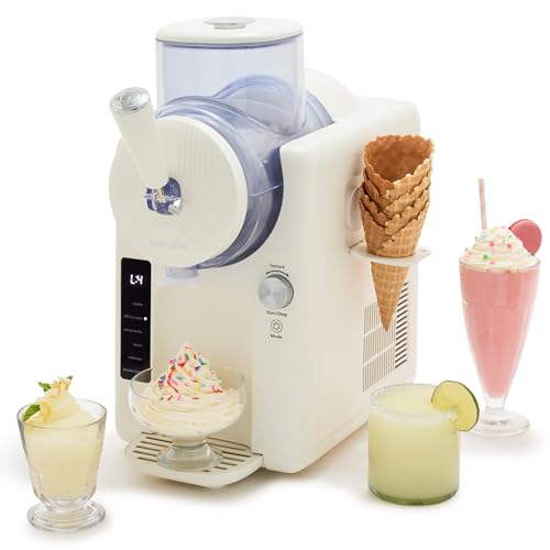 Frost Ice Cream Maker & Slushie Machine (4 Pint Ice Cream & Frozen Drink Maker / Cream White)