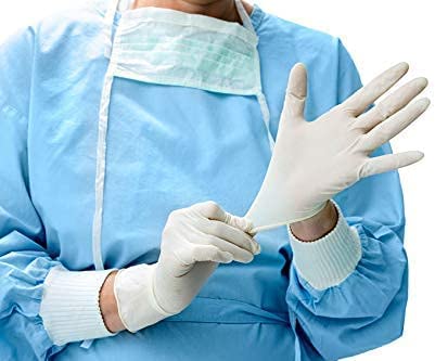 Exam Grade Powder & Latex Free Stretch Vinyl Gloves (Medium)