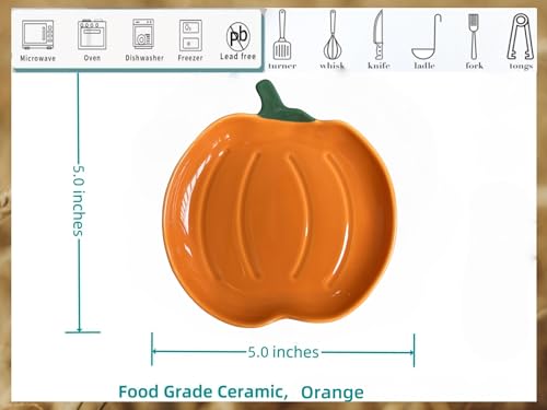 Ceramic Spoon Rest for Stove Top (Orange)