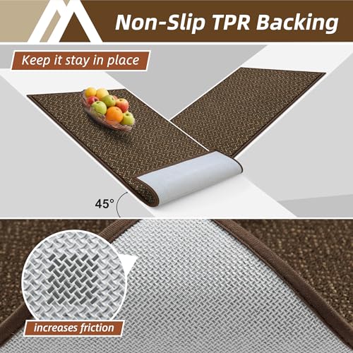 Dirt Trapper Door Mat 24"x36" Non Slip Washable Brown