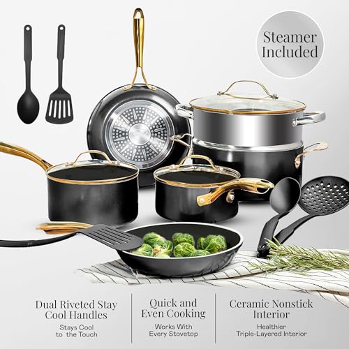 15 Pc Ceramic Cookware Set Nonstick