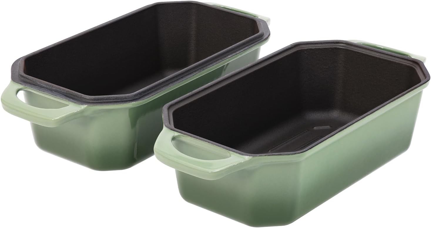 Bread Pan Cast Iron Loaf Pan with Lid 9x5 Inch Bread Loaf Pan for Baking Bread Enameled Cast Iron Sourdough Bread Pan - HomeSpice