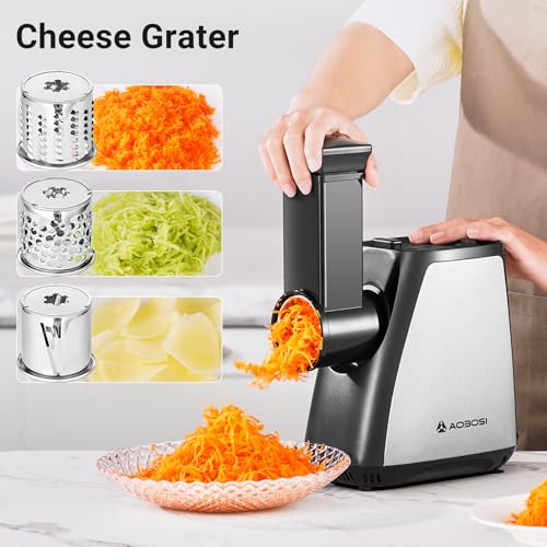 4 in 1 Electric Meat Grinder Heavy Duty & Sausage Stuffer 2800W Max (Stainless Steel+Black)