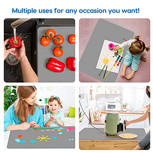 Extra Large Silicone Mat 35.3"x23.5"x0.08" (Dark Gray / 36"L x 24"W)
