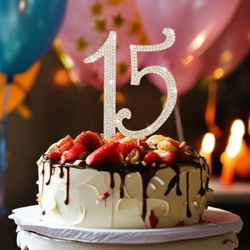 15 Cake Topper with Rhinestones (15)