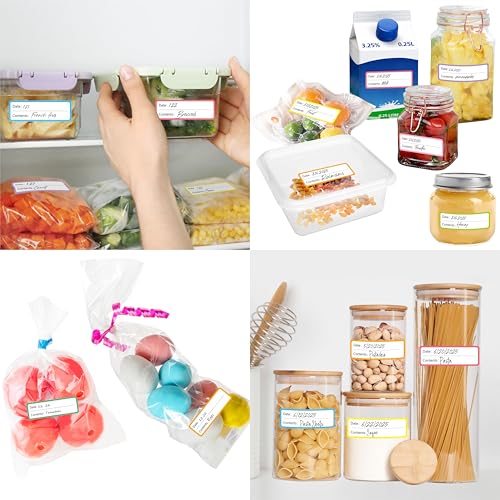 500 PCS Food Labels (Colorful Border)
