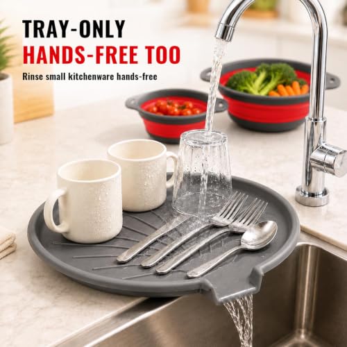 2 Collapsible Colanders with Self