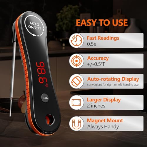 Meat Thermometer Digital (Deep Black)