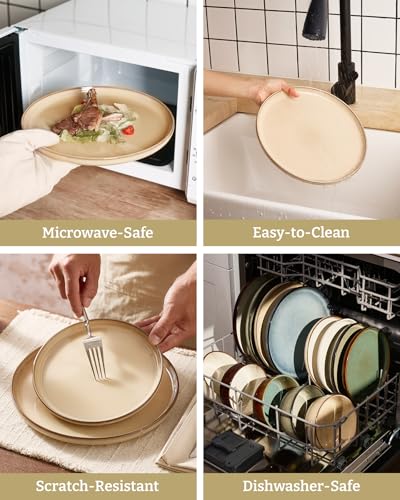 Milkyway 16 Piece Dinnerware Set with Pasta Bowls (Milk Tea / Service for 4 (Include Pasta Bowls))