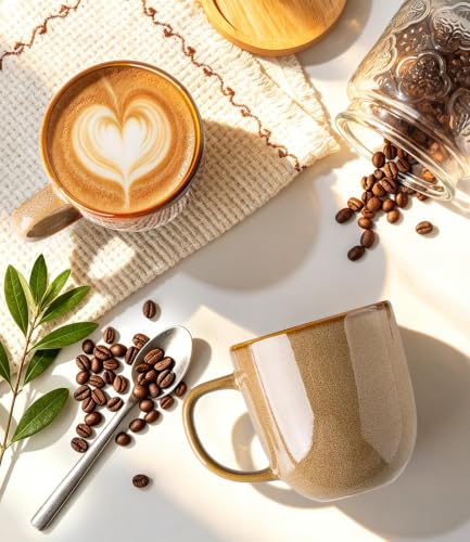 Ceramic Coffee Mugs Set of 6 (Chestnut / set of 6)