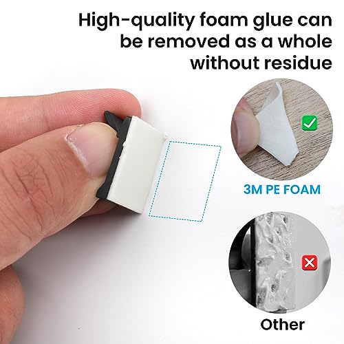 Cable Clips Adhesive Cord Clips for USB Cables (Small / White)