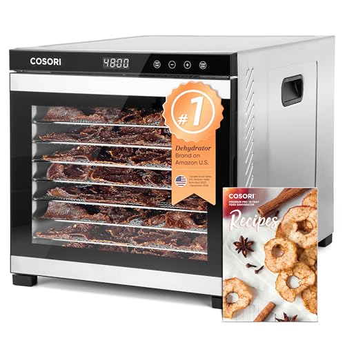 Food Dehydrator (Silver / 10 Trays(16.2ft² Drying Space))