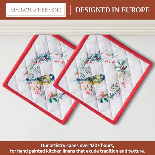 Pot Holders 100% Cotton Potholders (110 - Morzine / 8" x 8" (Pot Holder Pack of 2))