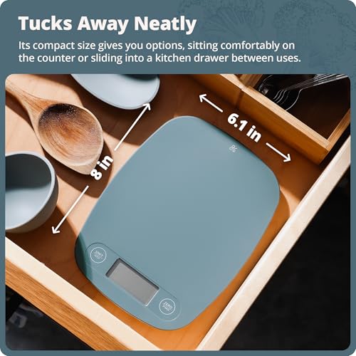 Food Scale Slim & Compact Build (Stone Blue)