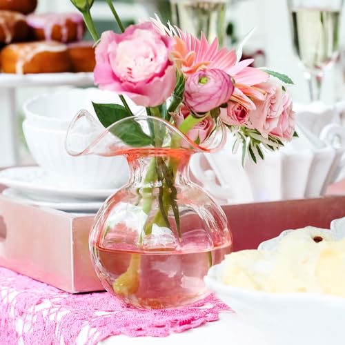 Hibiscus Glass Pink Bud Vase (Bud / Pink)