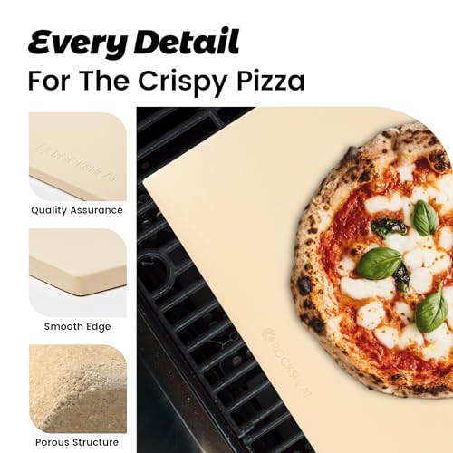 Pizza Stone Rectangular Extra Large 22" x 14" x 0.6" Pizza Stones for Oven Grill BBQ