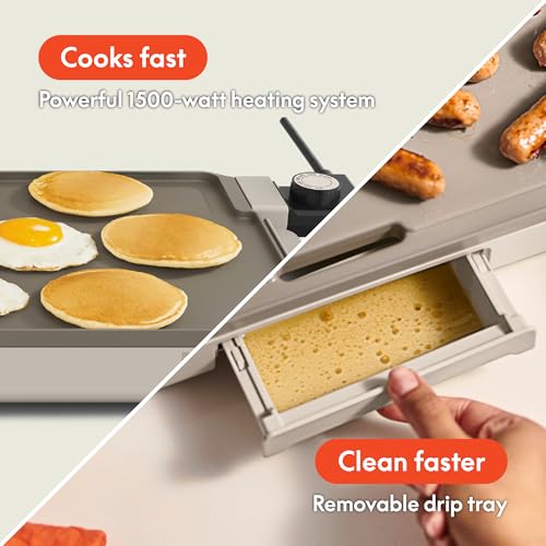 12 x 22 Electric Ceramic Nonstick (12" x 22" / Oatmilk)