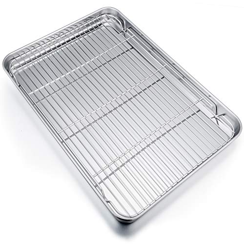 Stainless Steel Baking Sheet with Rack Set for Cookie (19.6 Inch)