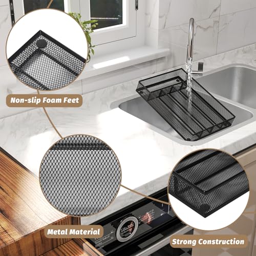 Mesh Silverware Tray for Drawers (Black / 9.3"*12.6")