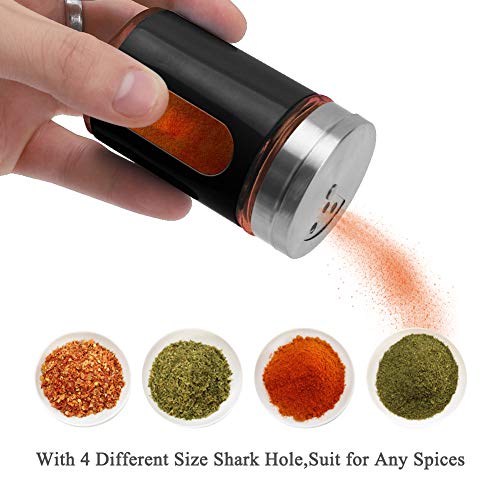 2pcs Salt and Pepper Shakers (Black)
