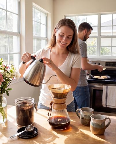 Pour Over Coffee Maker Set (Slim Shape / 34 Ounces)