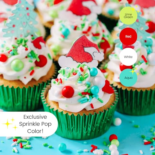 Merry Whatever Sprinkle Mix (Lime, Green, Red, White, Aqua)