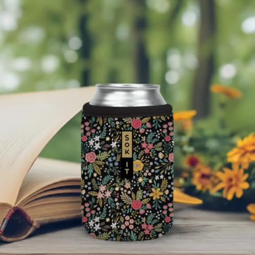 CanSok Sleeve for Beer & Soda Insulated Neoprene Cover (English Garden Picnic / 25oz Can Sleeve)