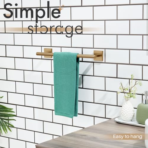 Hand Towel Bar Bathroom Towel Holder for Bath Kitchen Cabinet Towel Rails 16 Inch Champagne Bronze Stainless Steel B4005CPG (Champagne Bronze / 16-Inch)