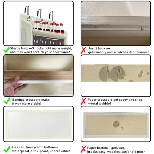 Over the Door Organizer Storage 6 Tier (over door organizer-Ivory)