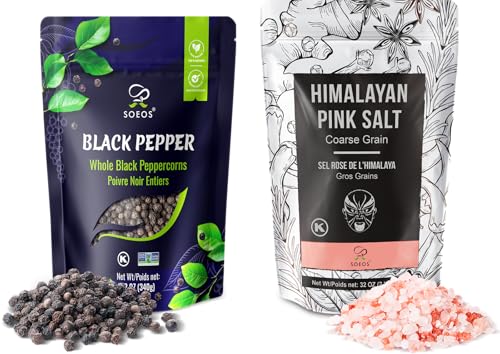 Pink Salt 32Oz + Rainbow Peppercorns 12Oz (44 Ounce)