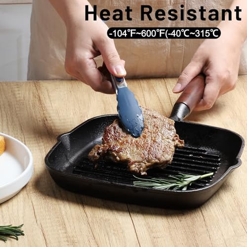 Small Silicone Kitchen Tongs 7 (Gradient Blue)