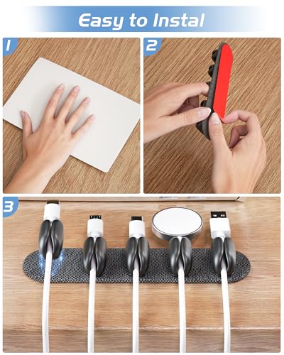 5 Pack Magnetic Cable Clips Cord Organizer (5 .)