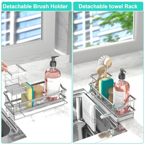 Sponge Holder for Kitchen Sink (Silver)