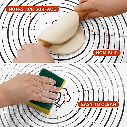 36"x24" Large Durable Silicone Baking Mat for Pastry and Bread