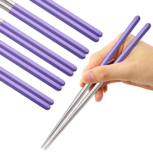 Stainless Steel Chopsticks (Purple)