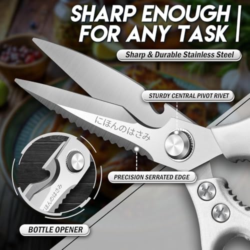 Kitchen Scissors Shears Set (Silver)