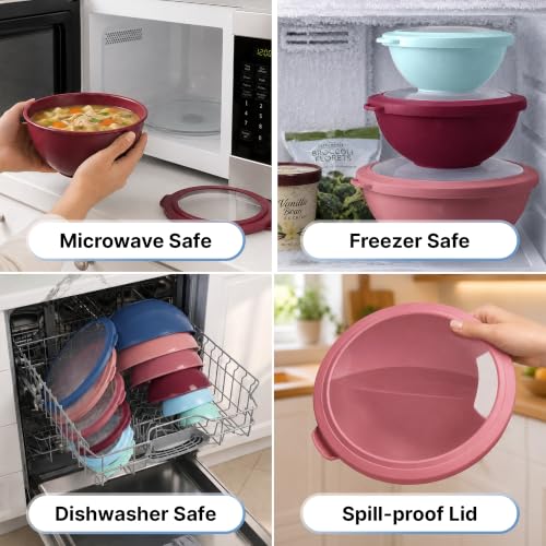 12 Piece Plastic Mixing Bowls with Leak (452.48 Count)